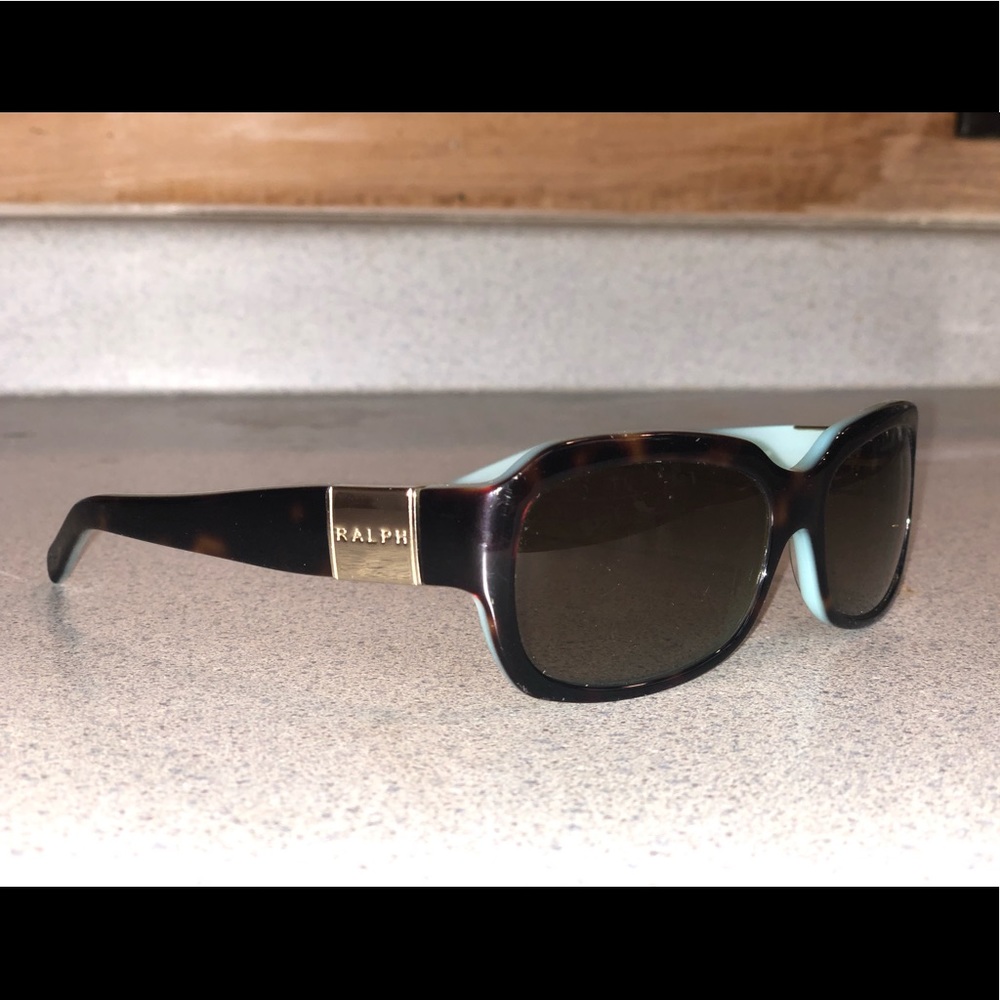 Ralph Lauren Tortoise/Teal Polarized Sunglasses